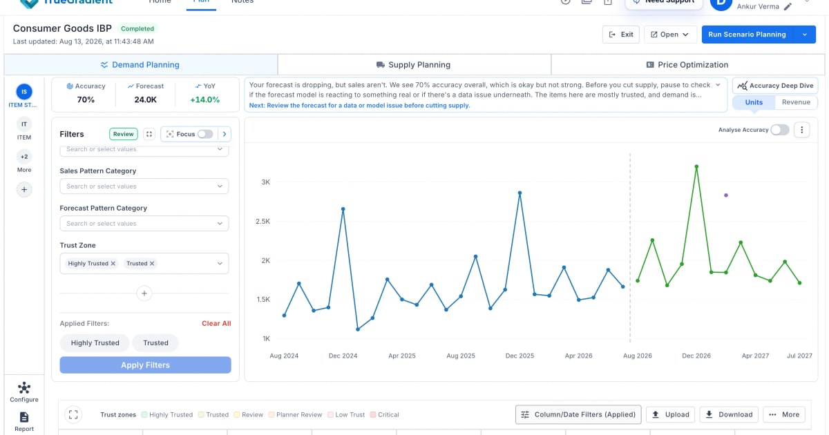 AI Demand Planning Software That Cuts Planner Work by 70% | TrueGradient
